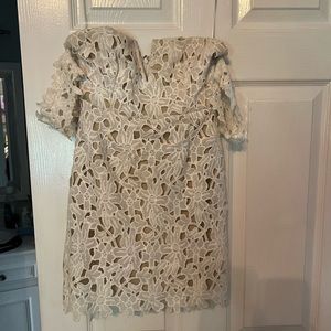 White Lace Superdown dress